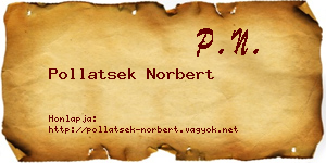 Pollatsek Norbert névjegykártya