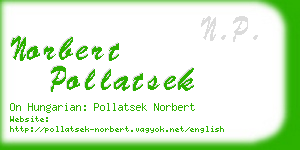 norbert pollatsek business card